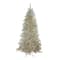 7ft. Pre-Lit Metallic Platinum Artificial Tinsel Christmas Tree, Clear Lights